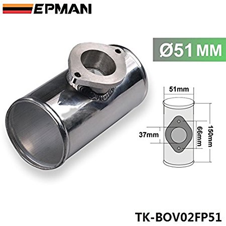 EPMAN 51MM 2" Alloy T Piece Pipe Fit For Greddy RZ And RS BOV (Silver)