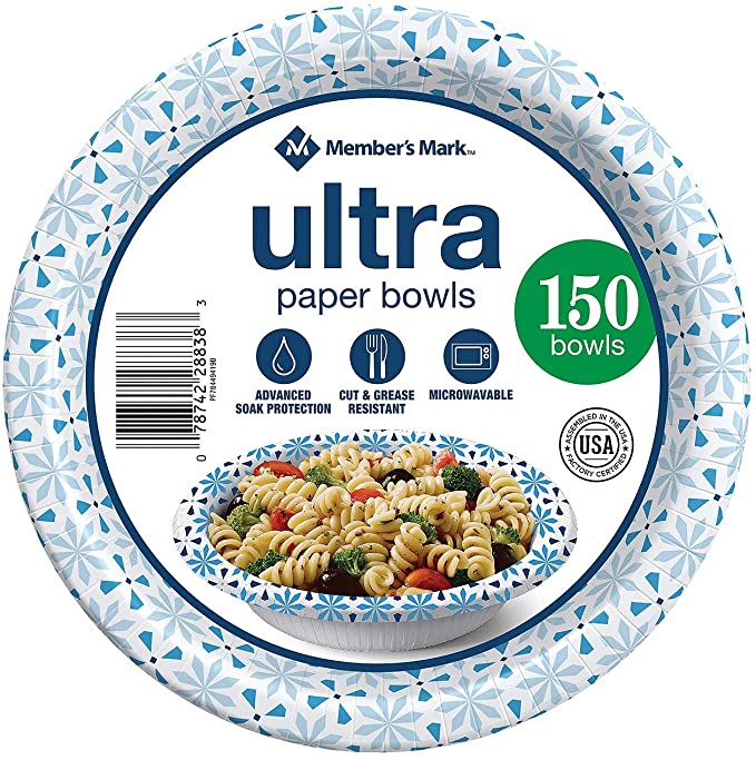 An item of Member's Mark Ultra Paper Bowls (20 oz,150 ct.) - Discount on bulk