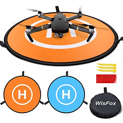 Drone Landing Pad, WisFox Universal Waterproof D 75cm/30'' Portable Foldable Landing Pads for…