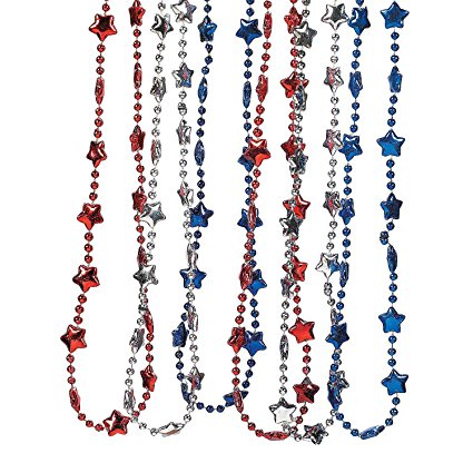 Metalic Patriotic Necklace (1 dozen) - Bulk by FX