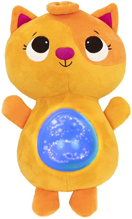 B. toys by Battat Soothing Plush Cat – Twinkle Tummies – Musical Stuffed Animal Toy – Lights & Sounds – for Babies & Toddlers – Glowing Tummy & 6 Lullabies – 6 Months