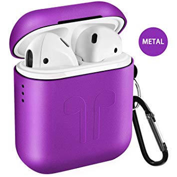 Metal Airpods Case 2019 Newest Full Protective Skin Cover Accessories Kits Compatible Airpods 1&2 Charging Case[Not for Wireless Charging Case]