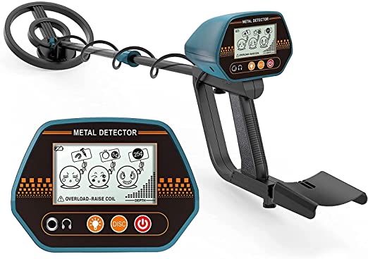 TACKLIFE Metal Detector MMD02, Adjustable Stem (24"-45") for Adults and Kids with Larger Back-lit LCD Display, 3 Audio Tone & DISC Modes, 7.8" Waterproof Search Coil, Portable Bag Included, Blue