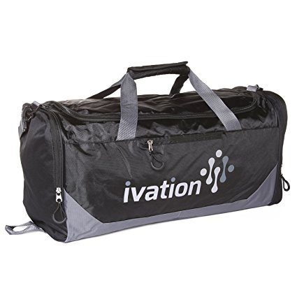 Sports Gym Duffel Bag 100% Water Repellent Polyester Ideal for Gym Fitness Camping Track Traveling & More