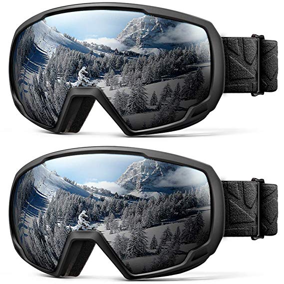 OutdoorMaster Kids Ski Goggles - Helmet Compatible Snow Goggles Boys & Girls 100% UV Protection