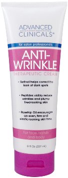 Advanced Clinicals Anti-wrinkle Therapeutic Cream with Retinol Rosehip Oil For Wrinkles Fine Lines Dark Spots 8oz