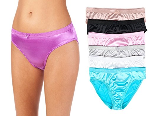 Barbra's 6 Pack Satin Full Coverage Women's Panties