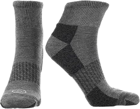 Doctor's Choice Diabetic Crew & Quarter Socks, Men's, Non-Binding, Half-Cushioned, & Seamless Toe, 2 Pairs, Large & X-Large