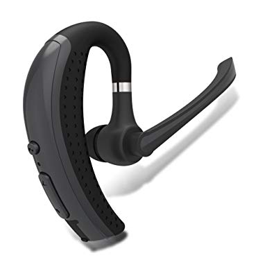 Voiinoiu Bluetooth Headset, Wireless Earpiece V4.1 Ultralight HandsFree Business Earphone with Mic for Business/Office/Driving (Black)