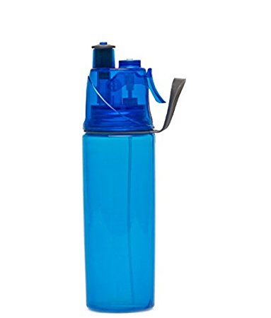 O2COOL Mist 'N Sip 20 Oz Hydration Bottle in BLUE