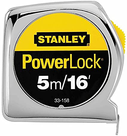 2 Pack Stanley 33-158 5m/16 ft x 3/4 in PowerLock Tape Measure - Metric / Standard Graduations