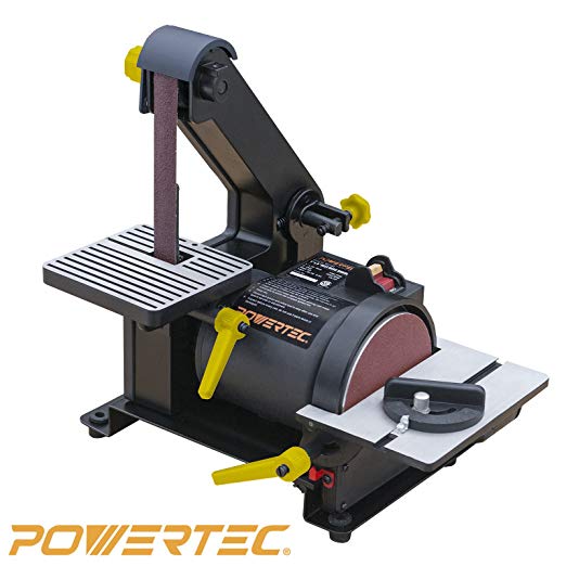 POWERTEC BD1500 Wood Working Belt Disc Sander, 1-Inch x 5-Inch