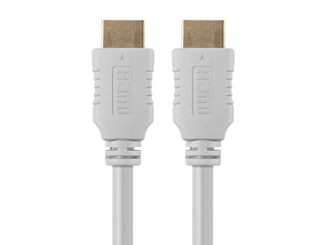 Monoprice Select Series High-Speed HDMI Cable 6 Feet Supports Ethernet, 3D, 4K and Audio Return - White