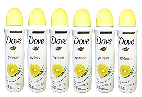 Dove Anti-Perspirant Deodorant Spray, Grapefruit & lemongrass, Dry 48 Hour Protection 150 Ml (Pack of 6)