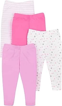 Lamaze Baby Girls Organic 4 Pack Pants