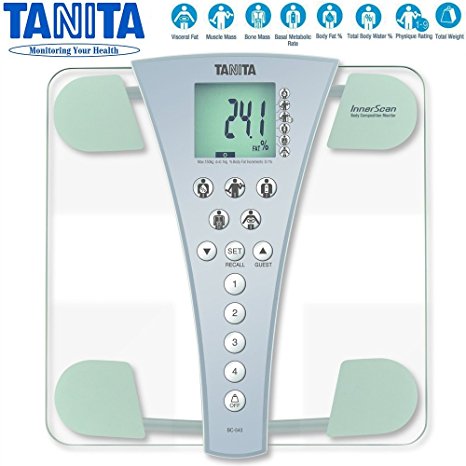 TANITA® Digital InnerScan Precision Home Bathroom Weighing Scan Body Fat Water Composition Percentage Monitor Scale - World Best Selling