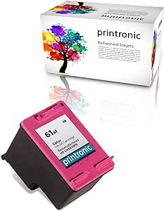 Printronic Remanufactured Ink Cartridge Replacement for HP 61XL for Envy 4500 5530 Deskjet 2540 1510 2050 3050 OfficeJet 4630 Printers (1 Color)