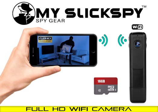 Wifi Spy Camera 1080p, Mega 12mp,H264 FHD Digital Wireless Dvr Hidden Pocket Mini Recording Cam, Perfect Pro Spy Gadget for Business, baby, Home or Outdoor Surveillance