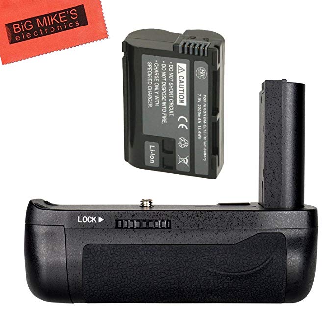 Battery Grip Kit for Nikon D7500 Digital SLR Camera - Includes Qty 1 BM Premium EN-EL15 Battery   Vertical Battery Grip