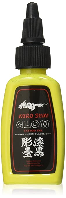 Kuro Sumi Tattoo Ink, Glow Yellow, 1 Ounce