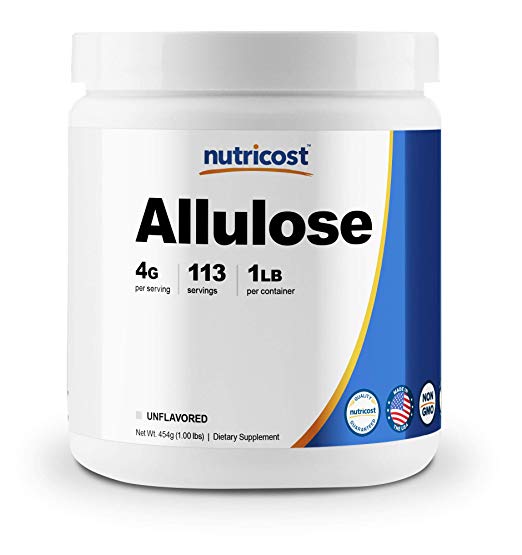 Nutricost Allulose Sweetener (1 LB) - KETO Sugar, 0 Calorie, Zero Net Carbs, Natural Sugar Alternative, Crystalline Powder