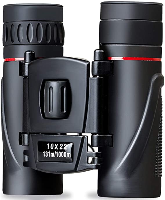 Binoculars Compact Powerful Binoculars for Adults Kids for Outdoors Sports Traveling Sightseeing Bird Watching Folding Lightweight Binoculars(One Size, Black)