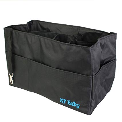 KF Baby Diaper Bag Insert Organizer - 12 x 6.4 x 8 inch, Black