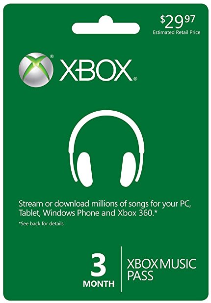 3 Month Xbox Music Pass - Xbox One Digital Code