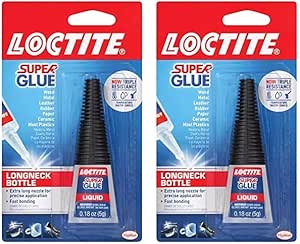 Loctite Long Neck Liquid Super Glue, 0.18 Oz, Clear (Pack of 2)