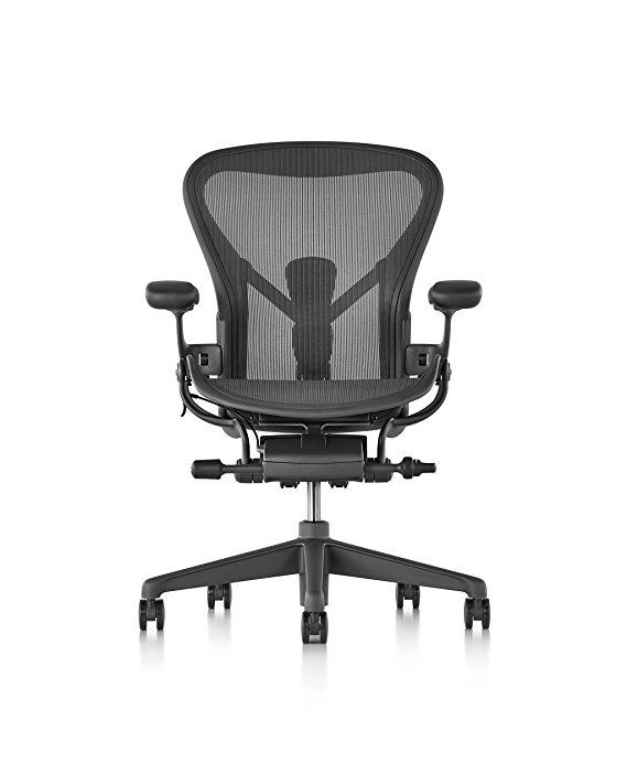 Herman Miller Size C Aeron Chair, Graphite