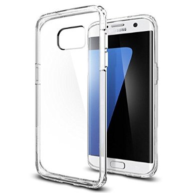Galaxy S7 Edge Case, Spigen® [Ultra Hybrid] AIR CUSHION [Crystal Clear] Clear back panel   TPU bumper for Samsung Galaxy S7 Edge (2016) - (556CS20034)