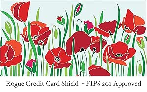 Rogue WalletGuard RFID-Blocking WalletGuard Credit Card Sleeve 8 pack/2 Passport Package, Poppy (WALRFIDPKGPOPPY)