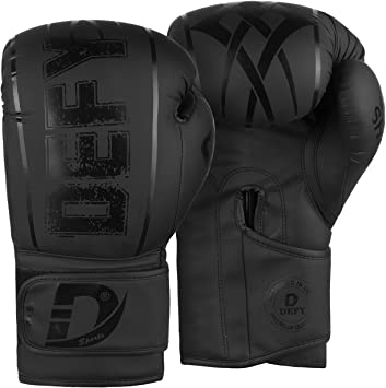DEFY Boxing Gloves for Men & Women Training MMA Muay Thai Premium Quality Gloves for Punching Heavy Bags Sparring Kickboxing Fighting Gloves