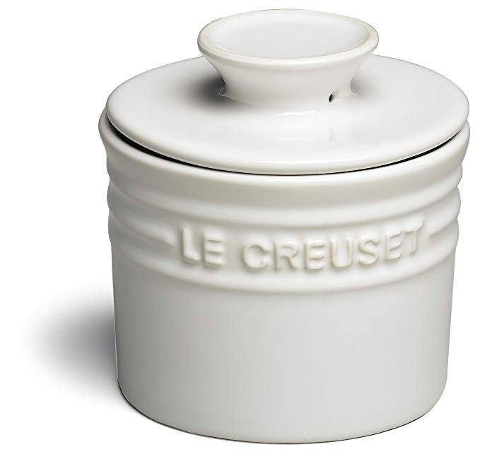 Le Creuset Stoneware Butter Crock, 6-Ounce, White