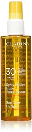 Clarins Sun Care High Protection for Beautiful Body and Hair UVA/UVB 30 Oil Spray for Unisex, 5 Ounce