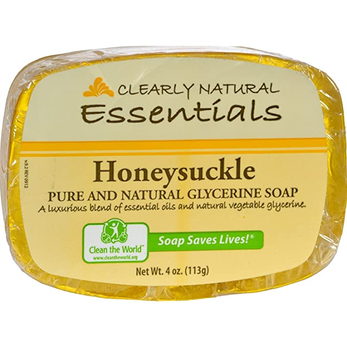 Clearly Natural Glycerine Bar Soap Honeysuckle - 4 oz - (Pack of 3)