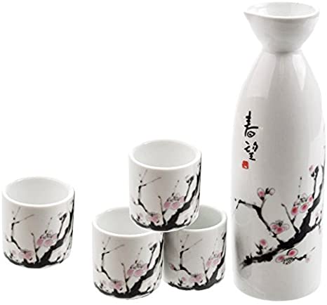 Happy Sales HSSS-SBC00, Cherry Blossom Japanese Sake Set