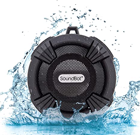 SoundBot SB512-PRO HD Premium Water & Shock Resistant Bluetooth Wireless Shower Speaker, Hands-Free Portable Speakerphone w/ Hi-Fi Output, Built-in Mic, 6Hrs Playtime