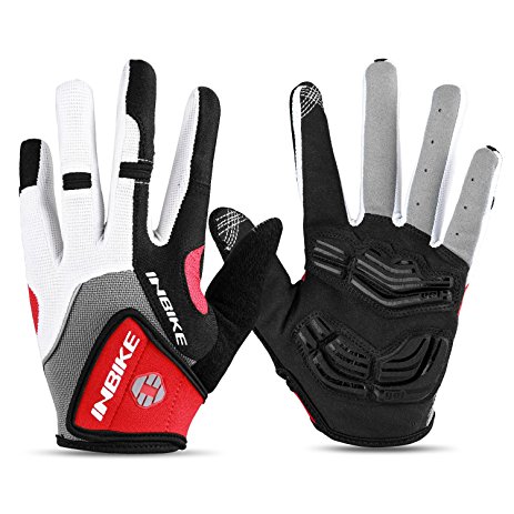 INBIKE 5mm Gel Padded Touch Screen Full Finger Cycling Gloves