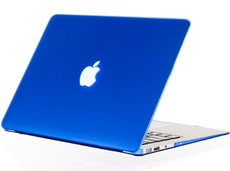 Kuzy - AIR 13-inch BLUE Rubberized Hard Case for MacBook Air 13.3" (A1466 & A1369) (NEWEST VERSION) Shell Cover - Blue