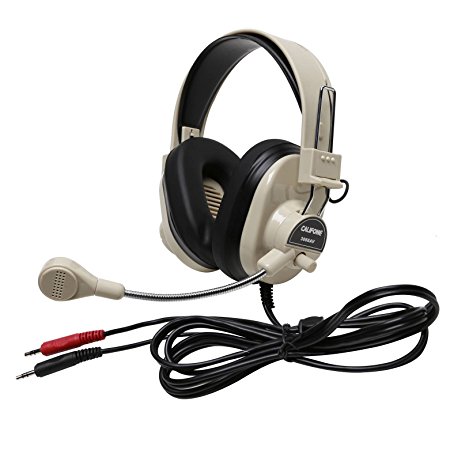 Califone 3066AV Deluxe Multimedia Stereo Wired Over-the-head Headset, 3.5mm Plug
