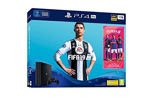 Sony PlayStation 4 Pro (1TB) Console with FIFA 19 Ultimate Team Icons and Rare Player Pack Bundle