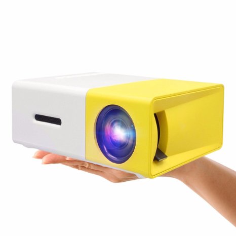 Mini Projector,ELEGIANT Portable 1080P LED Projector Outdoor Home Cinema Theater with PC Laptop USB/SD/AV/HDMI Input Pocket Projector for Video TV Movie Party Game Home Entertainment Pico Projector