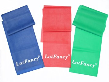LotFancy Set of 3 Exercise Resistance Lateral Bands - For Strength training, Endurance, Stretching and Physical Therapy Rehabilitation