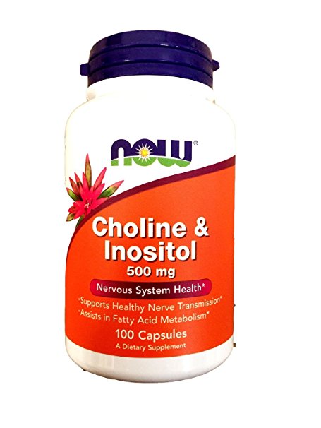 NOW Foods Choline and Inositol, 100 Capsules / 500mg