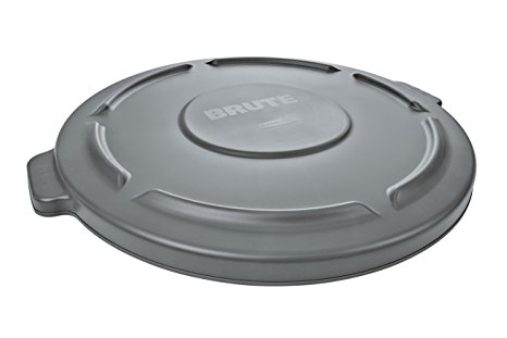 Rubbermaid Commercial FG264560GRAY Brute Round Plastic Lid, Gray