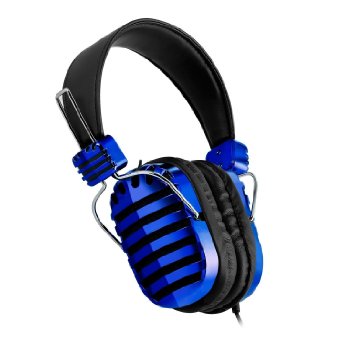 Wired Headphones,Mixcder Mic5 Lightweight HD Stereo Headset Over-Ear Headphones with Built-in Mic,40mm Drivers,3.5mm AUX for Mobile Phones/iPad/Computer/PC/Laptop(Blue&Black)