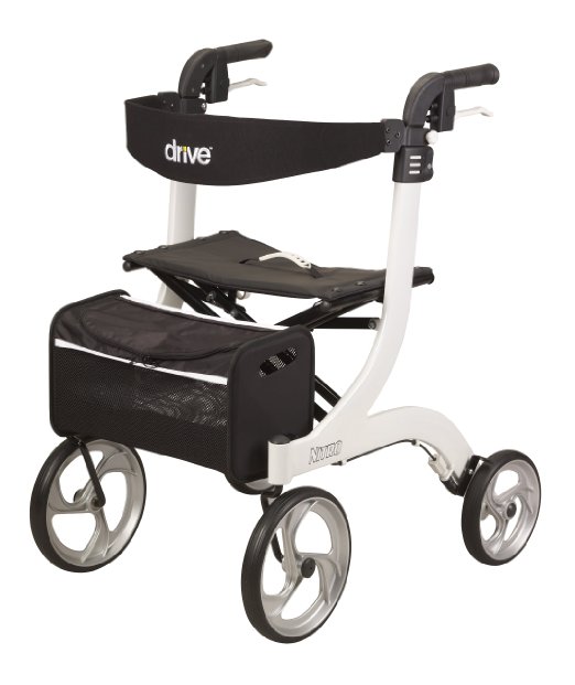 Drive Medical Nitro Euro Style White Rollator Walker, White