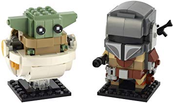 LEGO BrickHeadz Star Wars The Mandalorian & The Child 75317 Building Kit, New 2020 (295 Pieces)