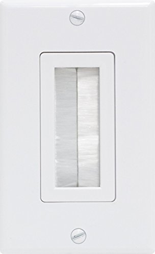 GE 21059 Single Brush Wall Plate Plastic